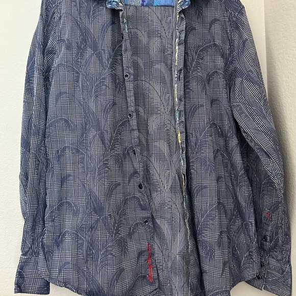 $228 ROBERT GRAHAM L PINAL PEAK LONG SLEEVE CLASSIC FIT SPORT SHIRT NAVY, PREPPY - Picture 5 of 15